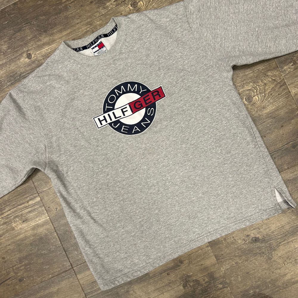 Vintage Tommy Hilfiger Crewneck Sweatshirt Men Size Medium Made In USA (656)
